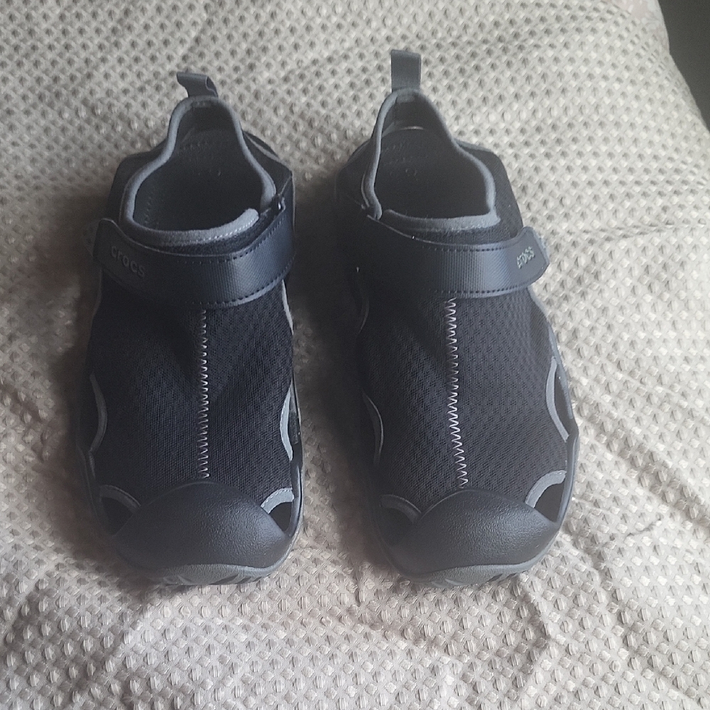 CROCS Black and Gray Slip-On Shoes
